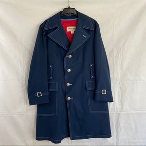 McGregor Men’s Navy Blue Trench Coat Fully Lined